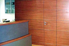 Empfangstresen Arztpraxis - Birnbaum, lackiert, Aluminium