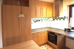 Einbauküche, Fronten Ahorn furniert