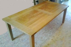 Massivholztisch mit Ansteckplatten - Eiche massiv