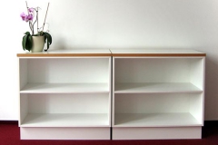 Beistellregal - beschichtete Spanplatte mit Buchenholzumleimer