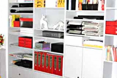 Aktenregale - MDF hellgrau lackiert