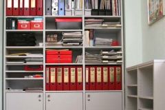 Aktenregale - MDF hellgrau lackiert