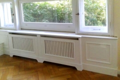 Heizkörperverkleidung mit Sitzbank - weiß lackiert
