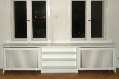 Heizkörperverkleidung mit Bücherregal - Lack, weiß