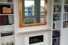 Bücherregal mit Schubladen - weiß lackiert