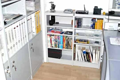 Aktenregale - MDF hellgrau lackiert