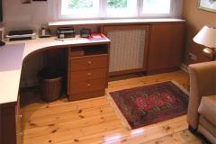 Bücherregal, PC-Arbeitsplatz, Heizkörperverkleidung - Kirschbaum