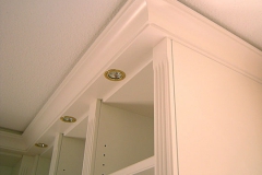 Bücherregal mit sideboard und Tisch - weiß lackiert