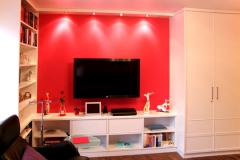 Regal mit Sideboard und Schrank - Außenflächen lackiert, innen Buchenholz