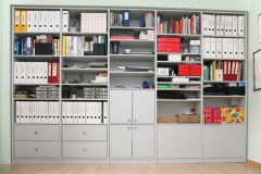 Aktenregale - MDF hellgrau lackiert