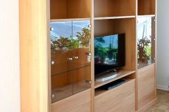 Wohnzimmerschrank, Buche massiv