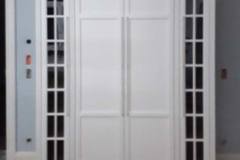 Küchenschrank -außen weiß, innen Eiche