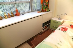 Schlafzimmerschränke, Bettumbauung, Heizkörperverkleidung, Regale - MDF lackiert