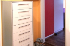 Flurschränke - Außenflächen lackiert, innen Buchenholz